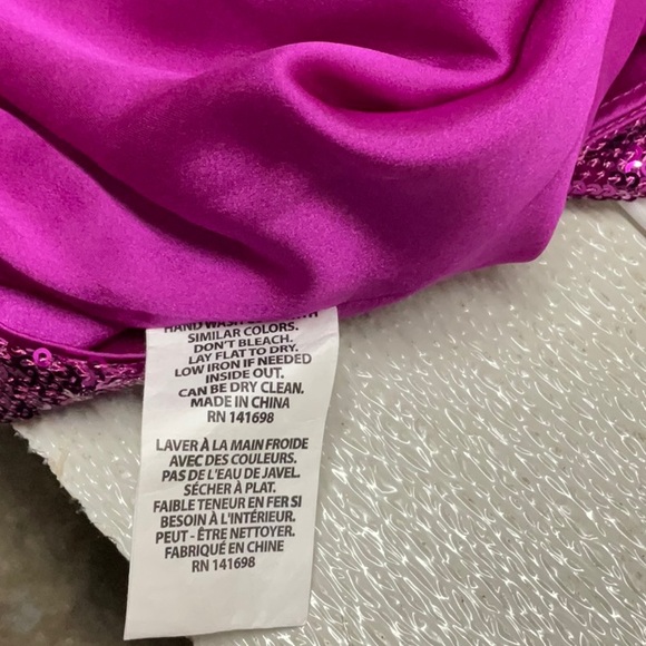 Ramy Brook Fuchsia Sequin Halter Blouse - Picture 4 of 4